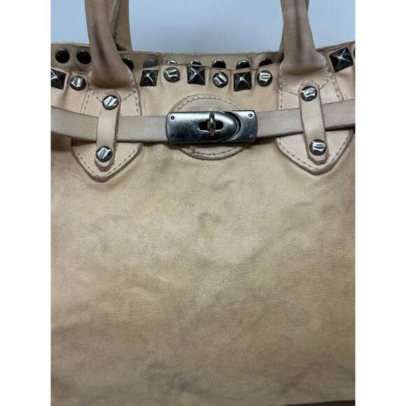 GIORGIO BRATO Beige Leather Studded Tote Bag - Picture 8 of 16